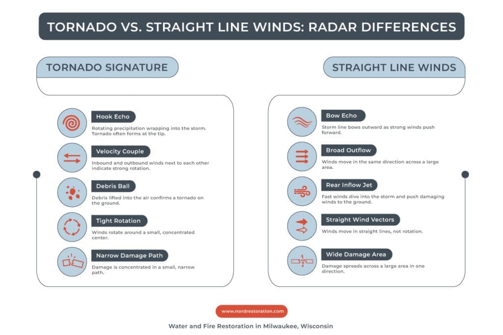 TORNADO VS. STRAIGHT LINE WINDS: RADAR DIFFERENCES